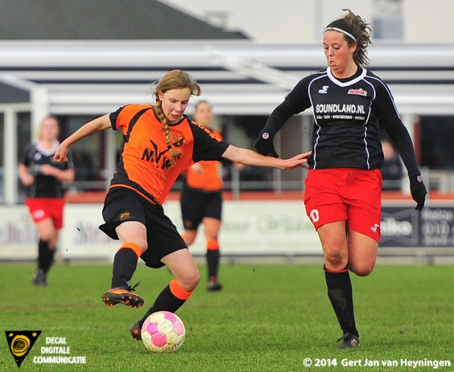 Heerlijke duels tussen Dorien Zeinstra van Oranje Nassau en Joëlle de Bondt van SteDoCo.