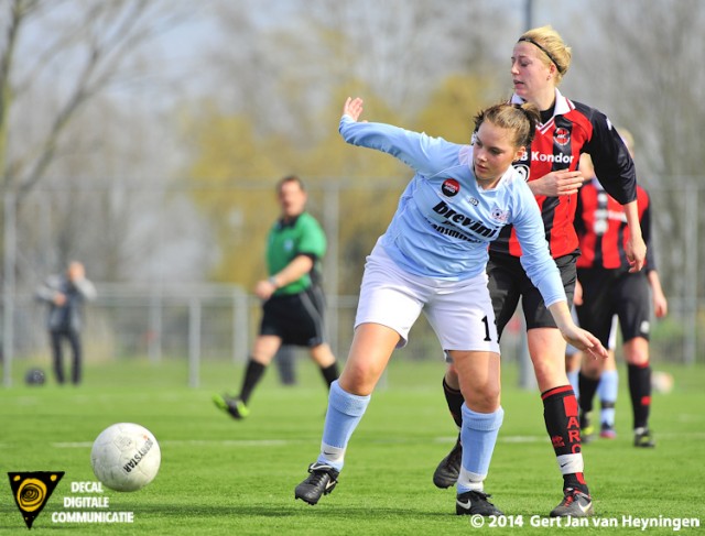 Judith Hogenboom, sterk op het middenveld.